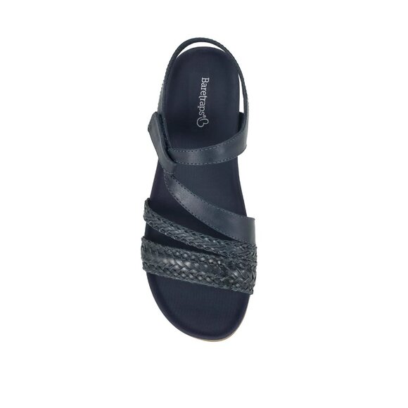 Baretraps Women's Jalen Asymmetrical Flat Sandals Navy Size 8M - Picture 2 of 5